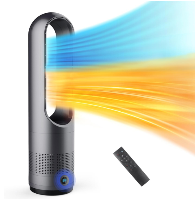 FUXNGZI セラミックヒーター 【羽根なし＆冷暖両用】 電気ファンヒーター 暖房器具 省エネ