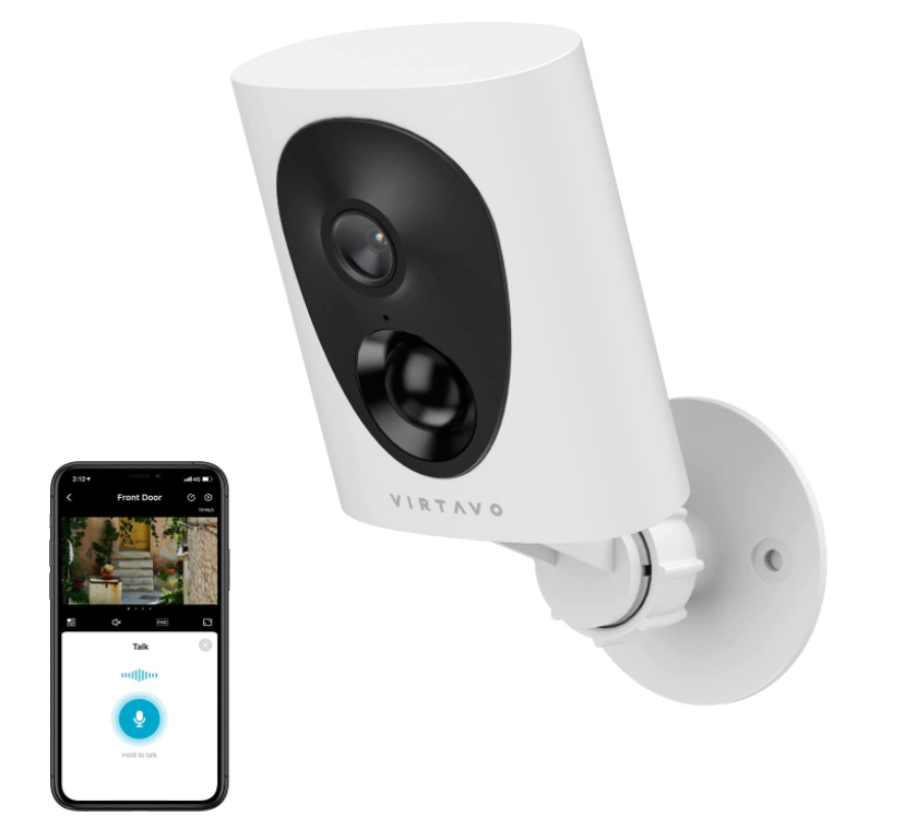 virtavo 防犯カメラ 屋外/室内 ワイヤレス 電池式 1080p フルHD カラフルナイトビジョン 見守りカメラ 監視カメラ 充電式 ネットワーク ペットカメラ WiFi 動体検知 双方向音声 暗視撮影 alexa対応 SD/クラウドストレージ対応