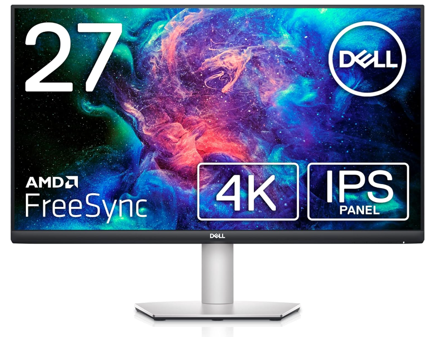 Dell S2721QS 27インチ 4K モニター (3年間無輝点交換保証/IPS非光沢/DP・HDMIx2/sRGB 99%/縦横回転・高さ調節/AMD FreeSync/スピーカー付)