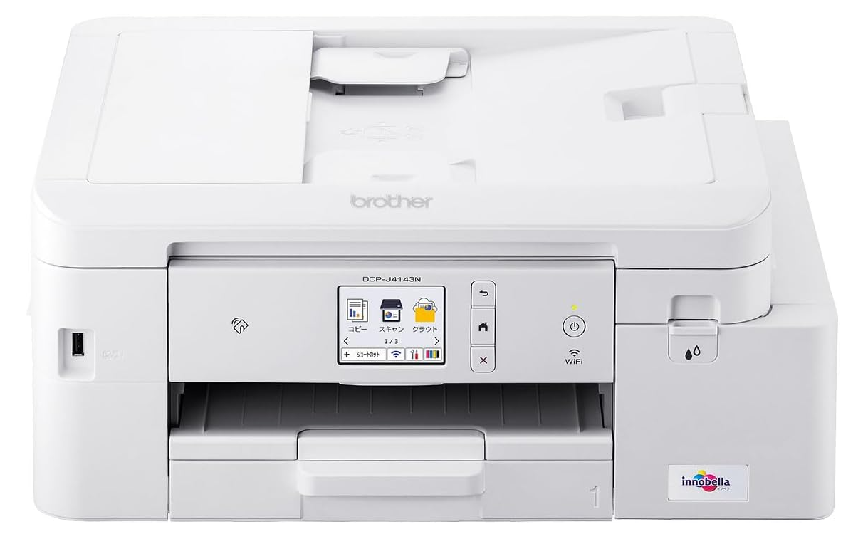 ブラザー プリンター 大容量ファーストタンク A4インクジェット複合機 DCP-J4143N (Wi-Fi/自動両面印刷/ADF/在宅学習・在宅ワーク向け)