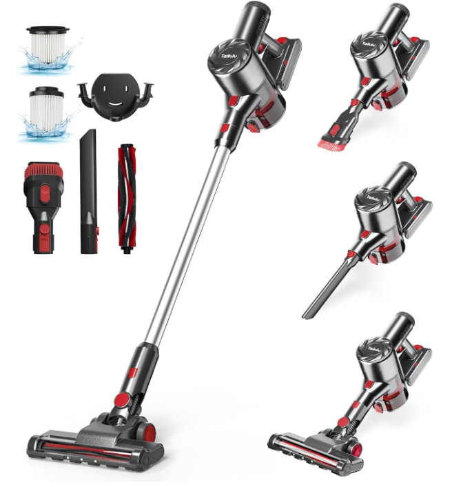 掃除機 コードレス【2024進級版】 30000pa超強力吸引 軽量タイプ 低騒音コードレス 掃除機 軽量 45分間連続稼働 2WAY サイクロン スティッククリーナー 車用掃除機 着脱式バッテリー LEDライト付き 掛け収納 強弱切替180°/90°回転 掃除機 コードレスクリーナー ハンディ掃除機 ハードフロア/階段/フローリング/カーペット/カーテン/ソファ/車に適用 日本語説明書