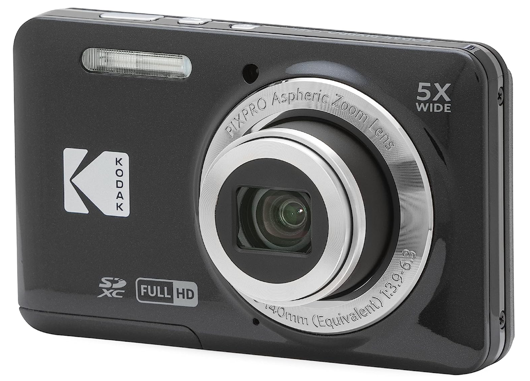 KODAK (コダック) PIXPRO 使いやすい ズーム FZ55-BK 16MP デジタルカメラ 光学5倍ズーム 広角 28mm 2.7インチ液晶画面 (ブラック)