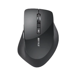 バッファロー2.4Ghzワイヤレスマウス BlueLED光学式/静音/5ボタン DPI切り替えタイプ（ブラック）BSMBW320シリーズBSMBW320BK