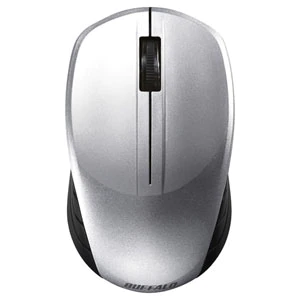 バッファロー無線（2.4GHz） BlueLEDマウス 3ボタン（シルバー）BSMBW100SV